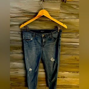 Kenneth Cole Dark Blue distressed Boyfriend Fit Jean